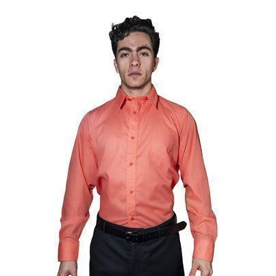 Camisa De Vestir Para Adulto Coral 34 A 42 - Garufa Jeans