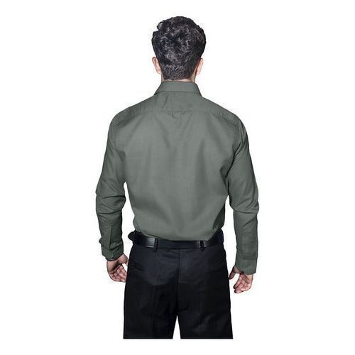 Camisa De Vestir Para Adulto Gris Obscuro Oxford 34 A 42 - Garufa Jeans