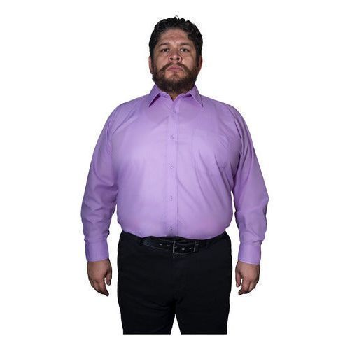 Camisa De Vestir Para Adulto Lila Tallas Extras 44 A 50 - Garufa Jeans