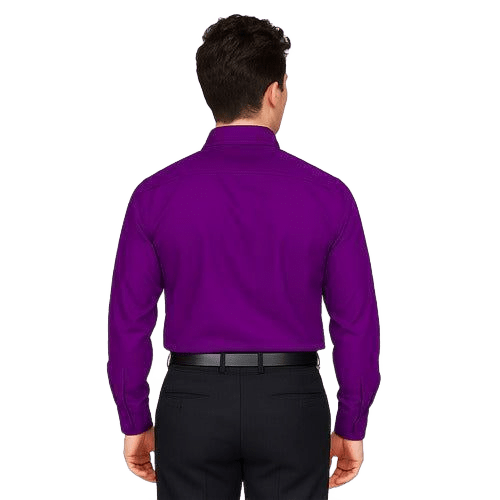 Camisa De Vestir Para Adulto Morada 34 A 42 - Garufa Jeans