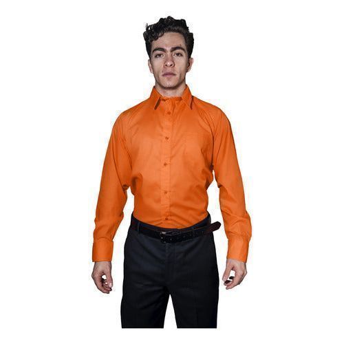 Camisa De Vestir Para Adulto Naranja 34 A 42 - Garufa Jeans