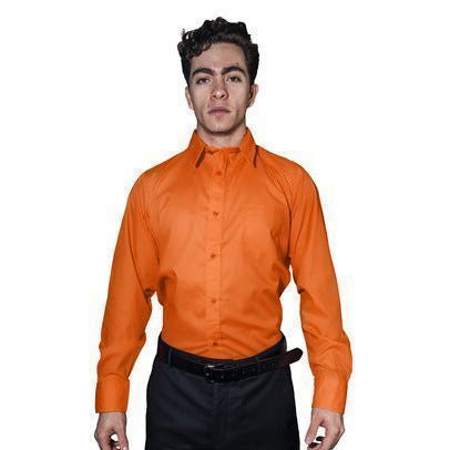 Camisa De Vestir Para Adulto Naranja 34 A 42 - Garufa Jeans