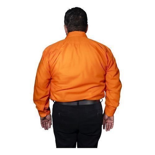Camisa De Vestir Para Adulto Naranja Talla Extras 44 A 50 - Garufa Jeans