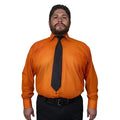 Camisa De Vestir Para Adulto Naranja Talla Extras 44 A 50 - Garufa Jeans
