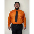 Camisa De Vestir Para Adulto Naranja Talla Extras 44 A 50 - Garufa Jeans