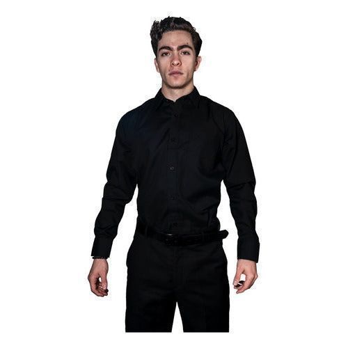 Camisa De Vestir Para Adulto Negra 34, 36, 38, 40 Y 42 - Garufa Jeans