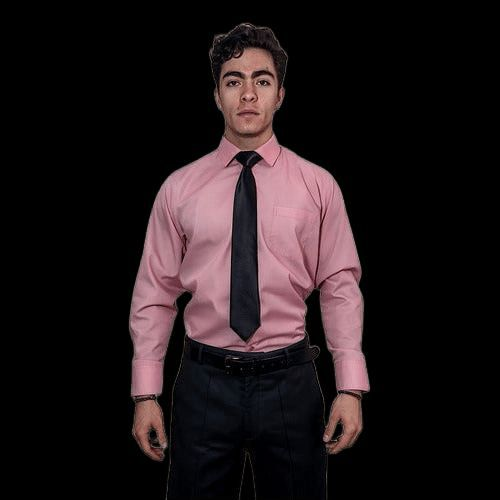 Camisa De Vestir Para Adulto Palo De Rosa 34 A 42 - Garufa Jeans