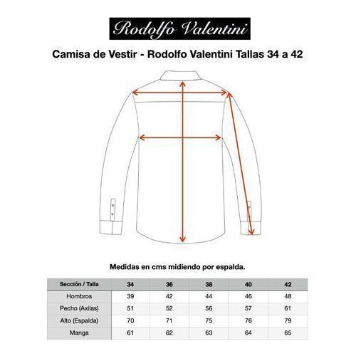 Camisa De Vestir Para Adulto Roja 34 A 42 - Garufa Jeans