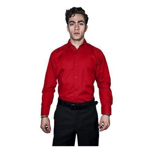 Camisa De Vestir Para Adulto Roja 34 A 42 - Garufa Jeans