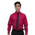 Camisa De Vestir Para Adulto Rosa Fiusha 34 A 42 - Garufa Jeans