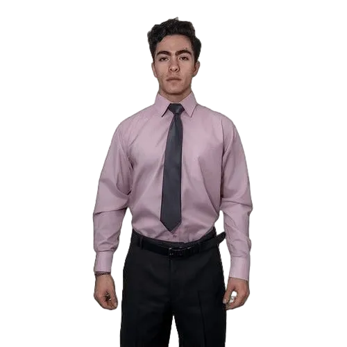 Camisa De Vestir Para Adulto Rosa Pastel 34 A 42 - Garufa Jeans