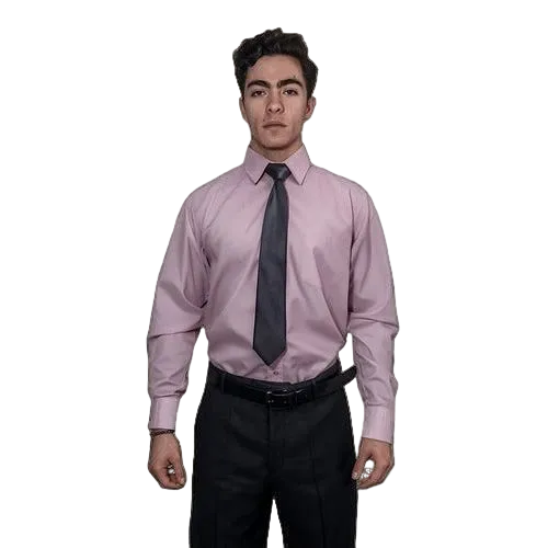Camisa De Vestir Para Adulto Rosa Pastel 34 A 42 - Garufa Jeans