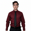 Camisa De Vestir Para Adulto Vino 34 A 42 - Garufa Jeans
