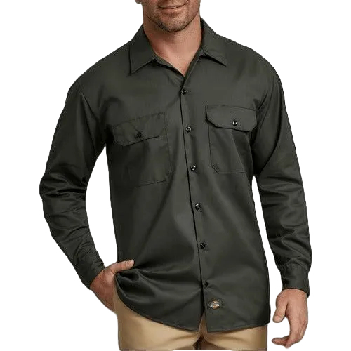 Camisa Dickies 5574 Manga Larga Durable Uso Rudo Talla Extra - Garufa Jeans