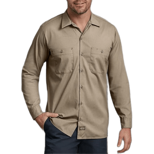 Camisa Dickies L535 Manga Larga Ligera Durable Resistente - Garufa Jeans