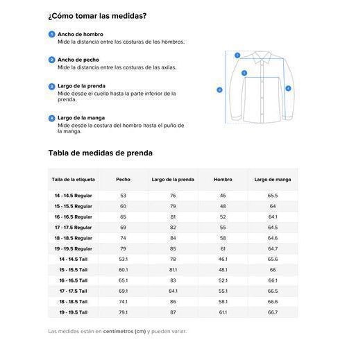 Camisa Dickies Sss36 Manga Larga Tipo Oxford Tallas Extras - Garufa Jeans