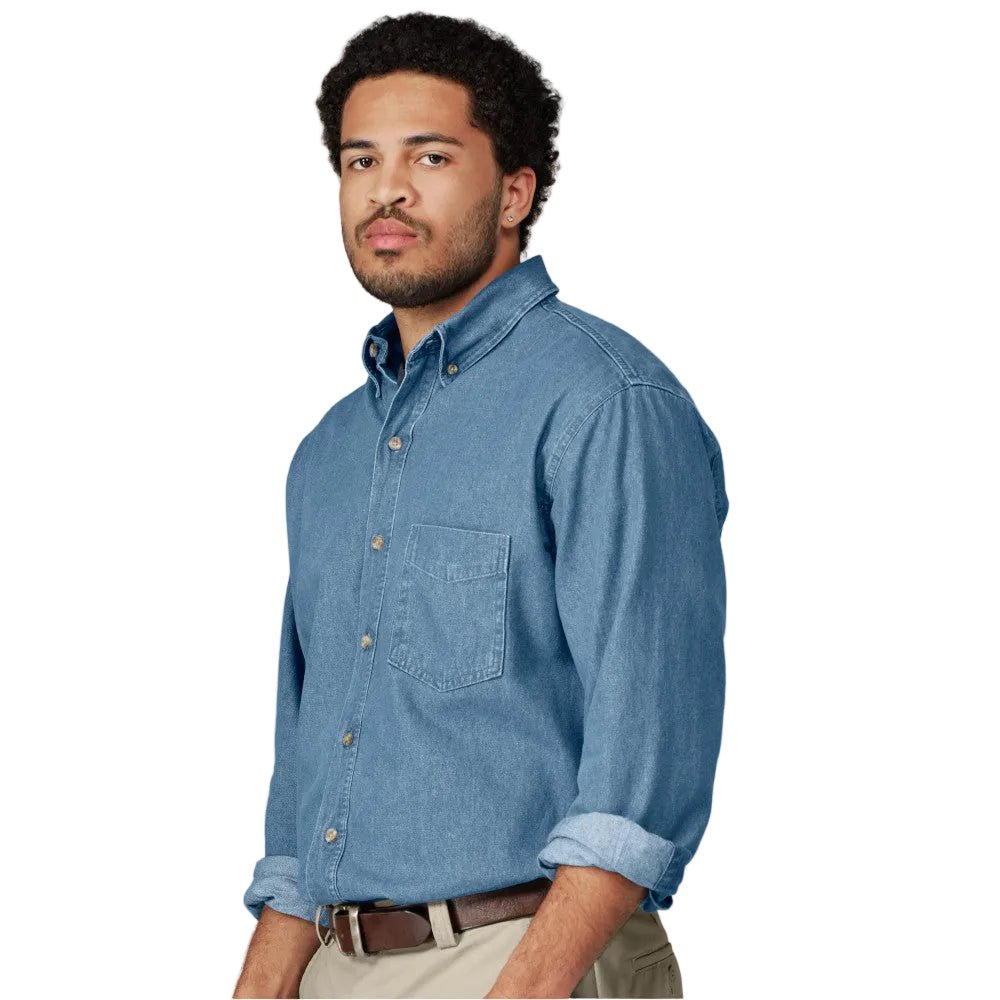 Camisa Dickies WL30 Mezclilla Manga Larga Durable Resistente - Garufa Jeans