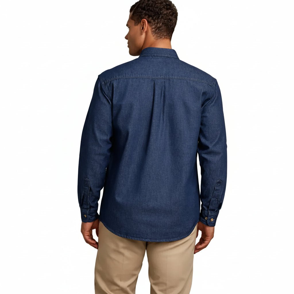 Camisa Dickies Wl30 Mezclilla Manga Larga Durable Resistente - Garufa Jeans