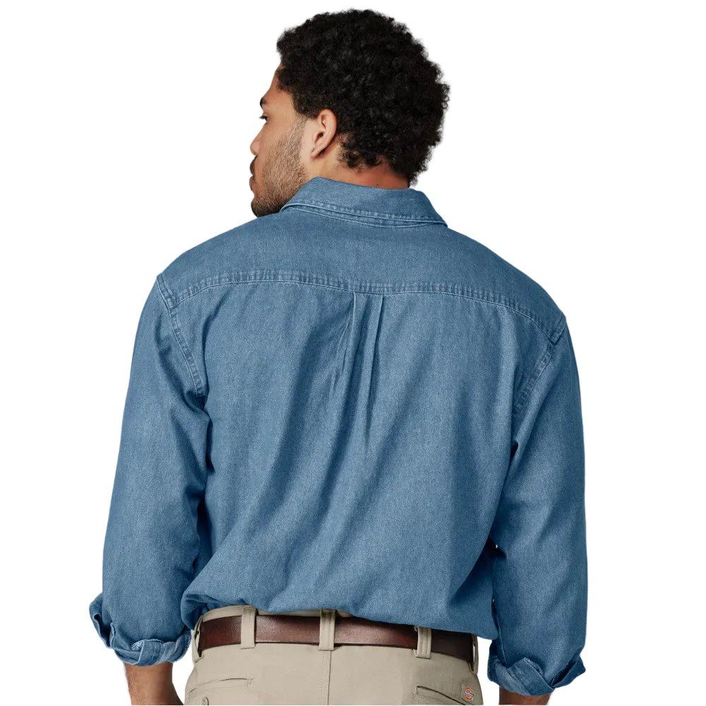 Camisa Dickies WL30 Mezclilla Manga Larga Durable Resistente - Garufa Jeans