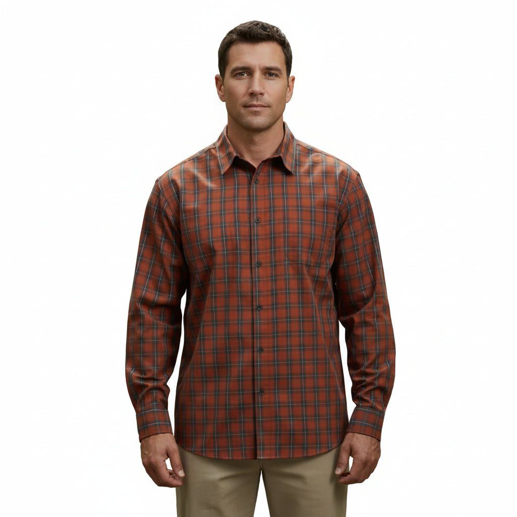 Camisa Dickies Wl525 Pug Cuadros Casual Manga Larga - Garufa Jeans