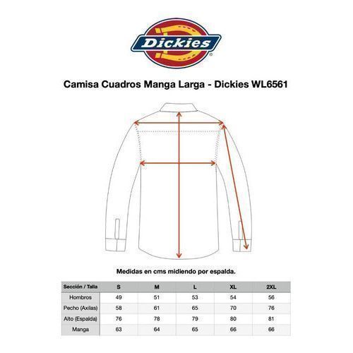 Camisa Dickies Wl651 Enc Manga Larga Cuadros Casual S A Xxl - Garufa Jeans