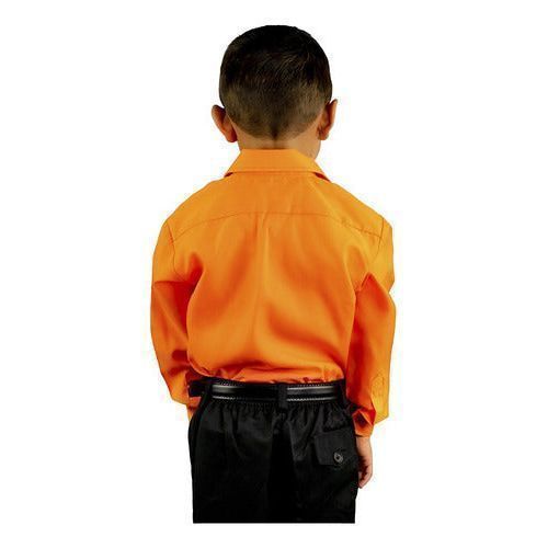 Camisa Infantil Juvenil Bailables Salidas Naranja 2 A 16 - Garufa Jeans