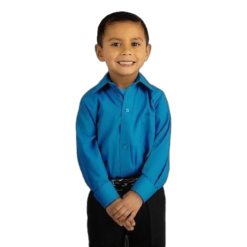 Camisa Infantil Juvenil Salida Escolar Turquesa 2 A 16 - Garufa Jeans