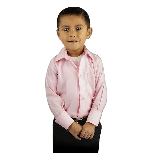 Camisa Infantil Juvenil Salidas Escolares Rosa Pastel 2 A 16 - Garufa Jeans