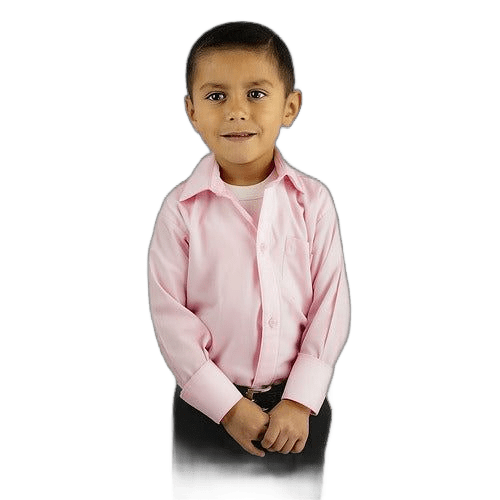Camisa Infantil Juvenil Salidas Escolares Rosa Pastel 2 A 16 - Garufa Jeans