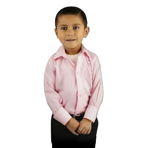 Camisa Infantil Juvenil Salidas Escolares Rosa Pastel 2 A 16 - Garufa Jeans