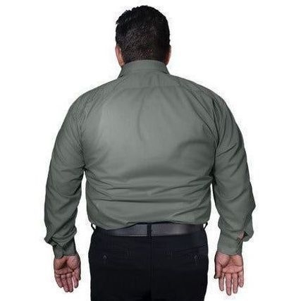 Camisa Vestir Adulto Gris Obscuro Oxford Talla Extra 44 A 50 - Garufa Jeans