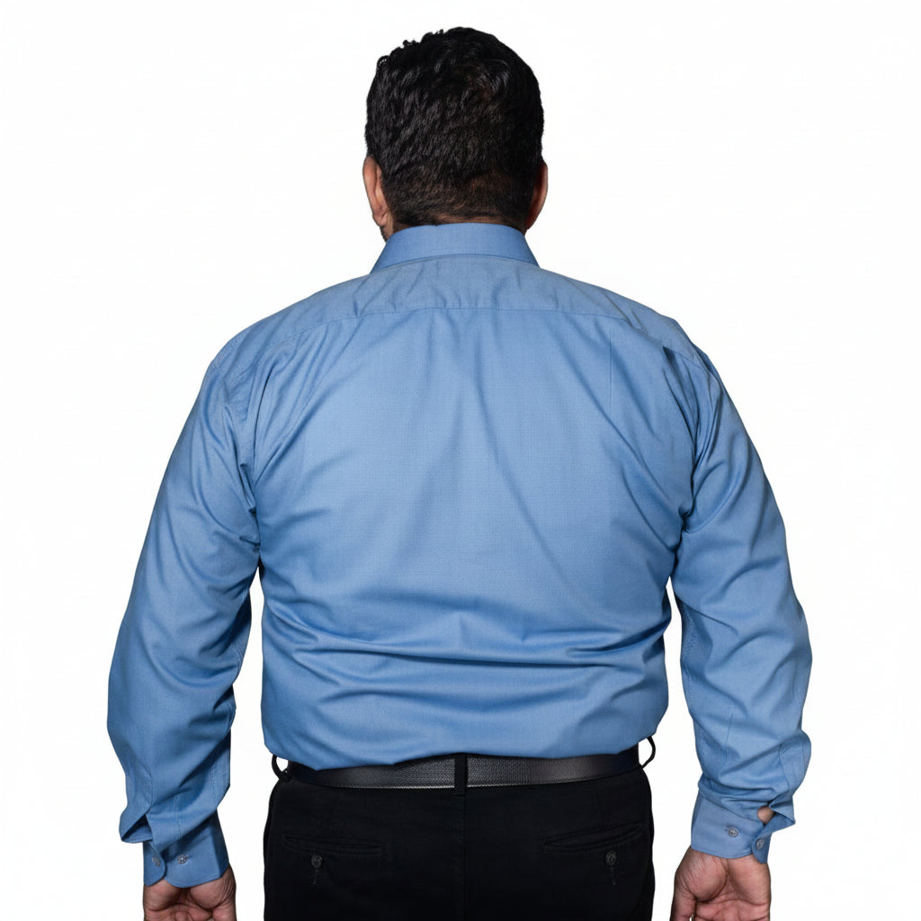 Camisa Vestir Formal Adulto Azul Francia Talla Extra 58 Y 60 - Garufa Jeans