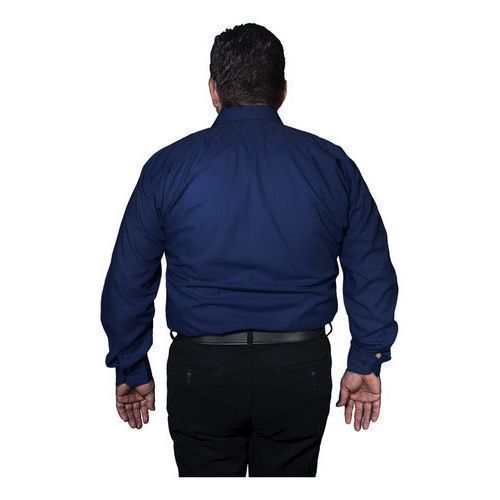 Camisa Vestir Formal Adulto Azul Marino Talla Extras 58 Y 60 - Garufa Jeans