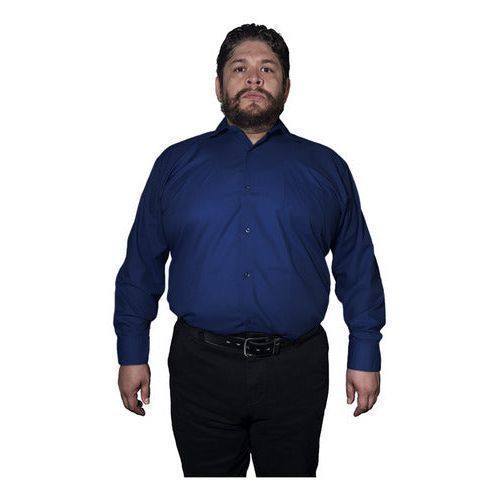 Camisa Vestir Formal Adulto Azul Marino Talla Extras 58 Y 60 - Garufa Jeans