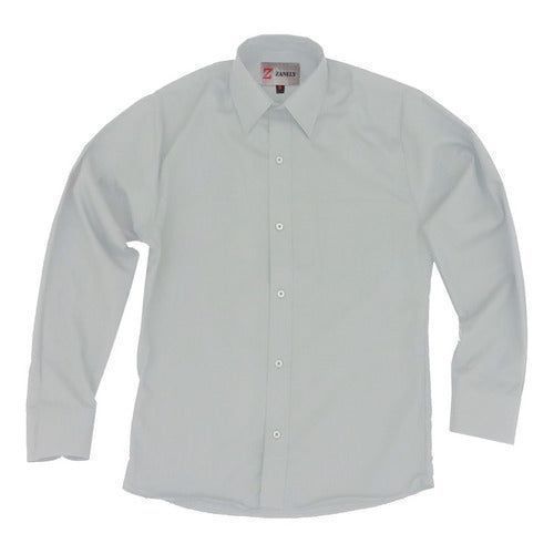 Camisa Vestir Formal Adulto Gris Perla Tallas Extras 58 Y 60 - Garufa Jeans