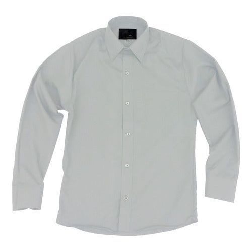 Camisa Vestir Formal Adulto Gris Perla Tallas Extras 58 Y 60 - Garufa Jeans
