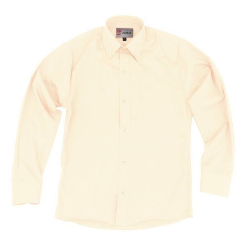 Camisa Vestir Formal Adulto Hueso Beige Talla Extras 58 Y 60 - Garufa Jeans
