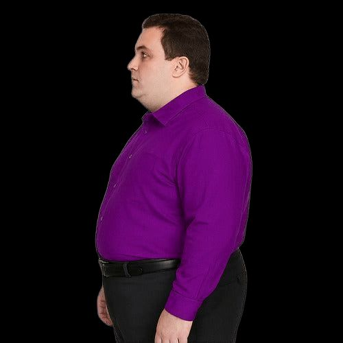 Camisa Vestir Formal Adulto Morada Tallas Extras 58 Y 60 - Garufa Jeans