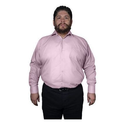 Camisa Vestir Formal Adulto Rosa Pastel Talla Extras 58 Y 60 - Garufa Jeans