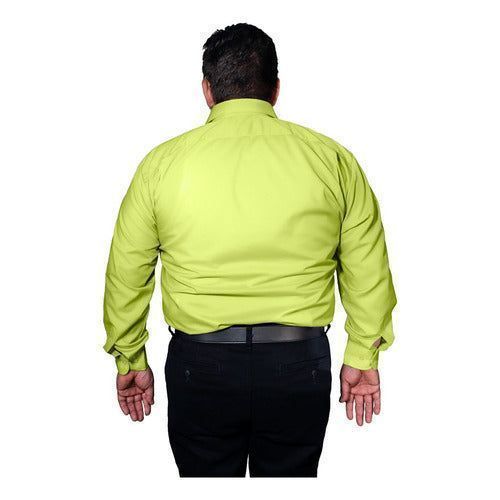 Camisa Vestir Formal Adulto Verde Manzana Talla Extra 58 60 - Garufa Jeans