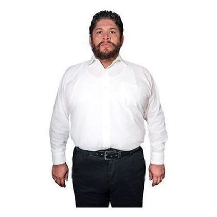 Camisa Vestir Formal Para Adulto Blanca Talla Extras 58 Y 60 - Garufa Jeans
