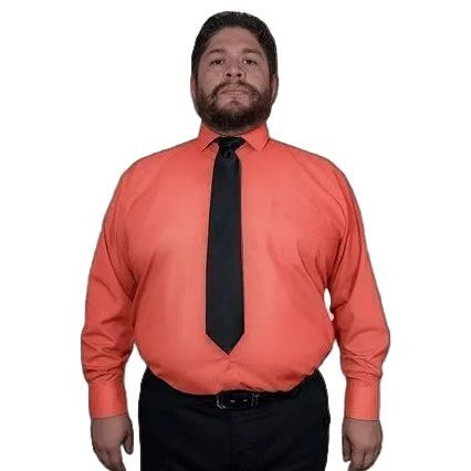 Camisa Vestir Formal Para Adulto Coral Talla Extras 58 Y 60 - Garufa Jeans