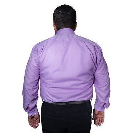 Camisa Vestir Formal Para Adulto Lila Tallas Extras 58 Y 60 - Garufa Jeans