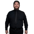 Camisa Vestir Formal Para Adulto Negra Tallas Extras 58 Y 60 - Garufa Jeans