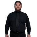 Camisa Vestir Formal Para Adulto Negra Tallas Extras 58 Y 60 - Garufa Jeans