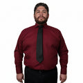 Camisa Vestir Formal Para Adulto Vino Talla Extras 58 Y 60 - Garufa Jeans
