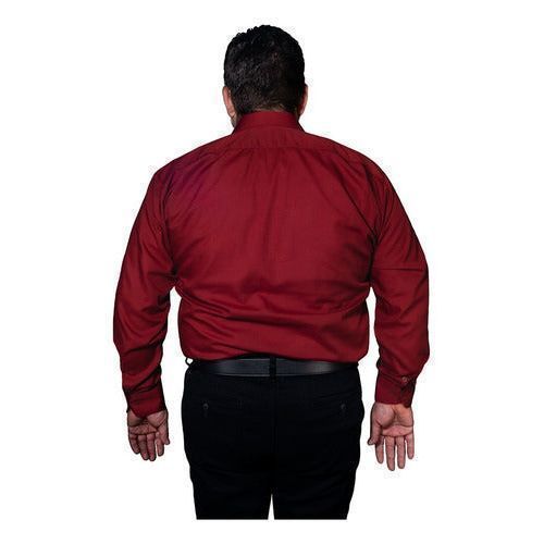 Camisa Vestir Formal Para Adulto Vino Talla Extras 58 Y 60 - Garufa Jeans