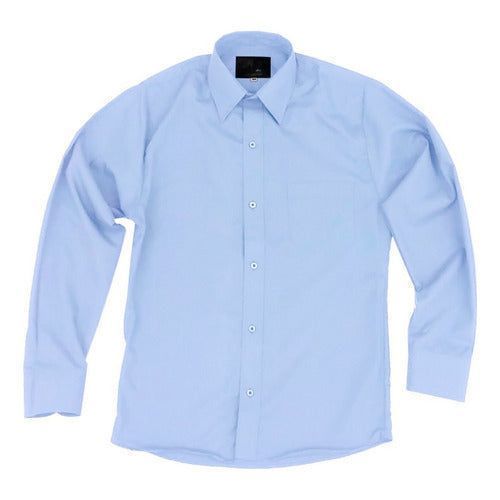 Camisa Vestir Infantil Juvenil Azul Cielo Tallas 2 A 16 - Garufa Jeans
