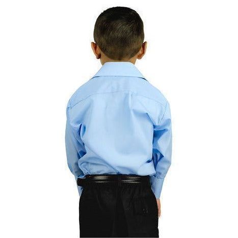 Camisa Vestir Infantil Juvenil Azul Cielo Tallas 2 A 16 - Garufa Jeans