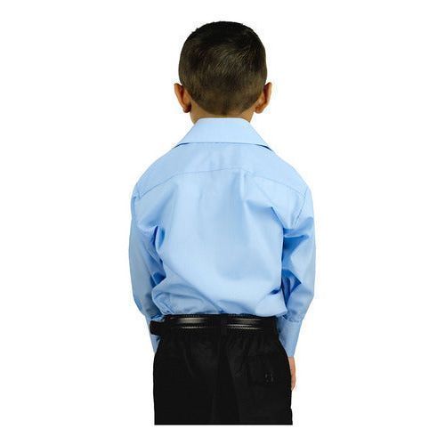 Camisa Vestir Infantil Juvenil Azul Cielo Tallas 2 A 16 - Garufa Jeans